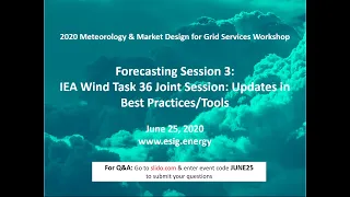 2020 Meteorology & Market Design Workshop: Forecasting Session 3