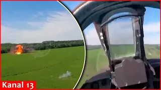 Rusiyanın Su-25 hücum təyyarəsi BELƏ VURULDU- Pilot kamerasından təyyarənin düşmə anı