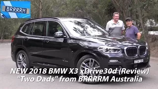 2018 BMW X3 SUV xDrive 30d ("Two Dads" Review) | BRRRRM Australia