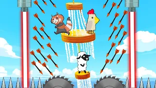 УРОНИЛИ ЛЮСТРУ ЗА 1.000.000$! САМЫЕ СМЕШНЫЕ И УГАРНЫЕ УРОВНИ В ULTIMATE CHICKEN HORSE