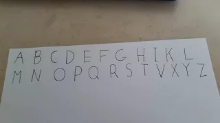 Classical Latin Alphabet (w/ letter names)