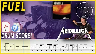 Fuel - Metallica | Drum SCORE Sheet Music Play-Along | DRUMSCRIBE