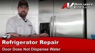 GE Refrigerator Repair - Door Does Not Dispense Water - Saddle Tapping Valve Troubleshooting