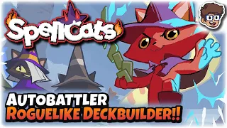 Autobattler Roguelike Deckbuilder! | Let's Try Spellcats