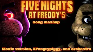 Five Nights at Freddy’s 1 song mashup(movie version, APangrypiggy, and orchestra)