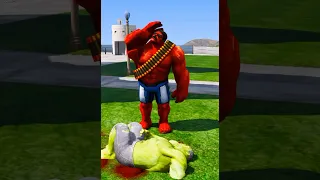 GTA-V Red hulk takes revenge from spiderman and ironman #shorts #gta5 #ironman #magnetgamer