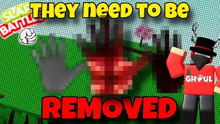 Gloves in No Oneshot that need to be REMOVED l Roblox Slap Battles