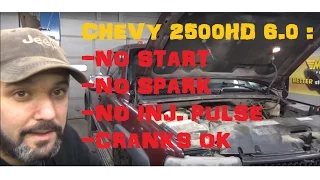 Chevy 2500HD No Start, No Spark, No Fuel, Cranks OK
