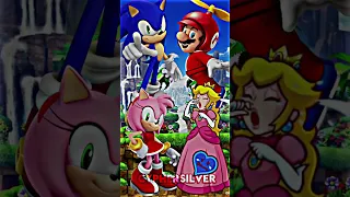 Sonic And Amy Vs Mario and Peach