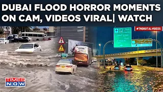 Dubai Flood Horror Moments On Cam| Metro Station Submerged, Cars Float, Planes Swim| Travel Chaos