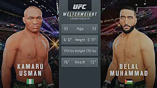 Kamaru Usman Vs. Belal Muhammad : UFC 4 Gameplay (Legendary Difficulty) (AI Vs AI) (PS5)