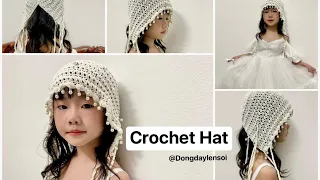 CROCHET HAT (p2) / hướng dẫn móc mũ len cho bé #moclencoban #crochethat