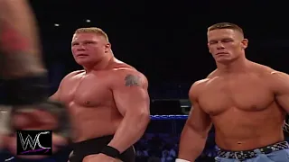 Brock Lesnar & John Cena Vs Kurt Angle & The Undertaker PART 1 44th Cena Match   SMACKDOWN 2003