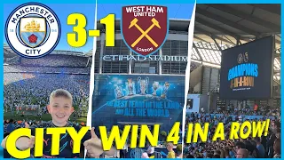 MANCHESTER CITY 3-1 WEST HAM UNITED | VLOG | CITY WIN 4 IN A ROW!