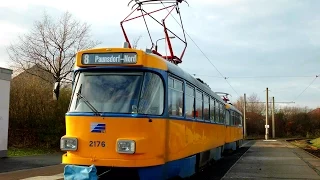 LVB Straßenbahn Leipzig Linie 8 nach Paunsdorf Nord