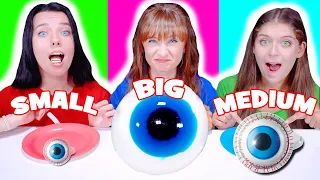 ASMR Big, Medium, Small Food | Gummy Eyeballs, Chips Mukbang