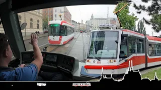 Po roce na lince 4 a předjedu dřívější spoj (první část) 🚋 Cab view tram Brno