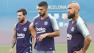 Vidal first training with teammates