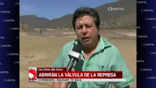 La Gobernación se compromete a abrir las válvulas de la represa de Comarapa