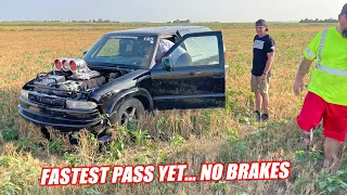 RACE WEEK Day 1 - The Blazer's Brake Pedal Broke Sending It FLYING OFF The Drag Strip...