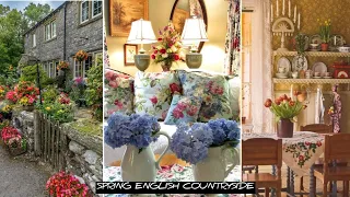 Spring Classic English Countryside cozy aesthetic shabby chic decor ideas Vintage Rustic-Inspired