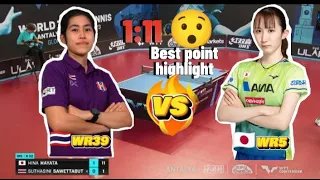 Hina Hayata (JPN) Vs Suthasini Sawettabut (THA)| WTT Antalya 2023