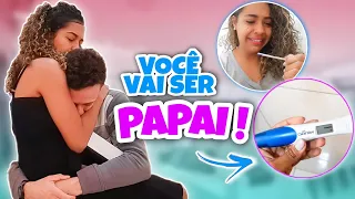 REAÇÃO DELE AO SABER QUE VAI SER PAI | VOCÊ VAI SER PAPAI | CONTANDO A GRAVIDEZ PARA O MARIDO