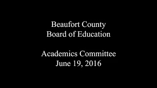 Academics Committee Meeting June 19, 2019