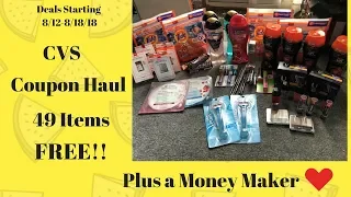 CVS Coupon Haul Deals Staring 8/12/18. 49 Items for FREE. Lots of Deals!!