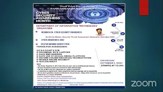 Cyber Security  Webinar  Zoom Meeting