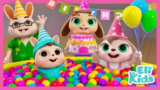 Happy Birthday Party Song | Ball Pit, Piñata, Magic Show +More | Eli Kids Songs