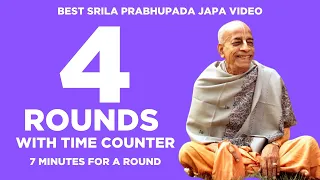 Srila Prabhupada Chanting Japa 4 Rounds With Counting Hare Krishna Maha Mantra fast ISKCON