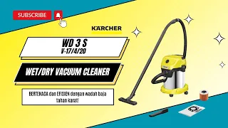 Vacuum Cleaner Karcher WD 3 S V-17/4/20 (Wet & Dry 17 Liter)