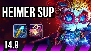 HEIMERDINGER & Ashe vs NAUTILUS & Samira (SUP) | 35k DMG, Rank 9 Heimer, 8/5/17 | NA Master | 14.9