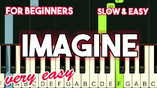 JOHN LENNON - IMAGINE | SLOW & EASY PIANO TUTORIAL