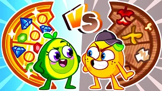 Rich VS Poor Pizza! Kids Cartoons and Nursery Rhymes Baby Avocado