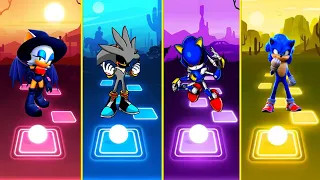 Rouge Sonic vs Silver Sonic exe vs Matel Blue Sonic vs Sonic The Hedgehog | Tiles Hop EDM Rush