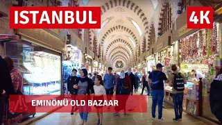 Istanbul Eminönü Mısır Çarşı Walking Tour 26 October 2021|4k UHD 60fps