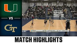 Miami vs. Georgia Tech ACC Volleyball Highlights (2023)