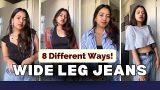 8 WAYS TO STYLE WIDE LEG JEANS | CASUAL OUTFITS | *PINTEREST OUTFITS* | MAGIC PILL #widelegpants