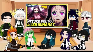 Hashiras react a como a nezuko voltou a ser humana ♥️ demon slayer reagindo °KIMETSU NO YAIBA