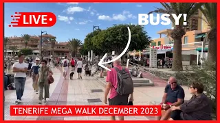 🔴 TENERIFE MEGA WALK! Las Americas, Fanabe, Los Cristianos, Costa Adeje! ☀️ HOW BUSY for Christmas?