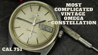 Restoration of 1968 Omega Constellation cal.751 vintage mens watch