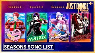 Just Dance+ Fanmade Edition 2024: Season 1-4 Song List | Menu & Characters