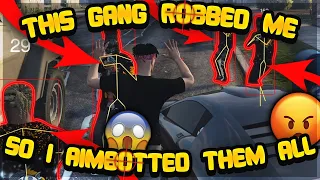 I AIMBOTTED THIS GANG AFTER THEY ROBBED ME (GTA 5 RP)