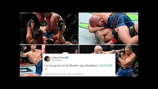 MMA Fighters react to Alexander Volkanovski vs Brian Ortega #UFC266 main event