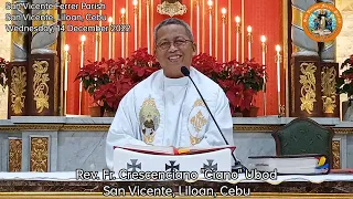 "Ang gahom sa atong mga buhat" 12/14/2022 Misa ni Fr. Ciano Ubod sa SVFP.