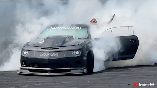 Diesel Swapped Turbo Camaro CRAZY BURNOUTS! Too Much Smoke...