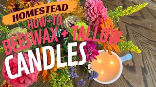 Beeswax + Tallow Candle How-to