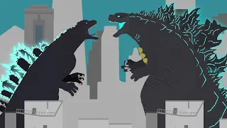 Legendary Godzilla VS Heisei Godzilla | Animation |